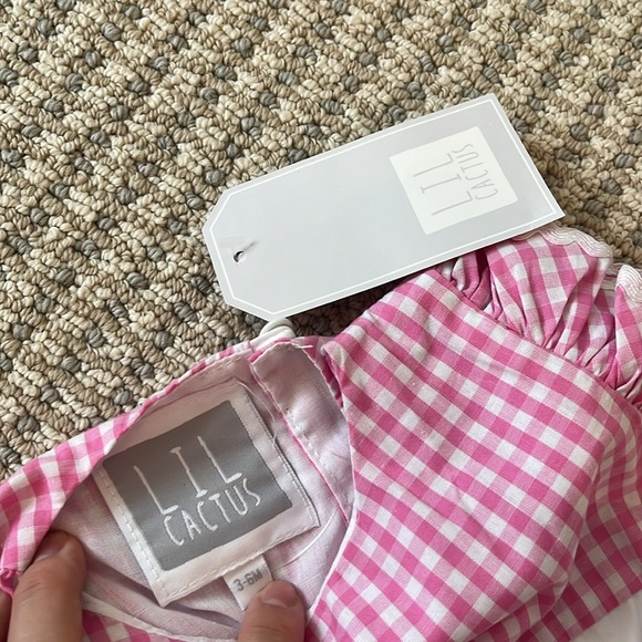 Pink Gingham Dress 3-6 M - Picture 4 of 4